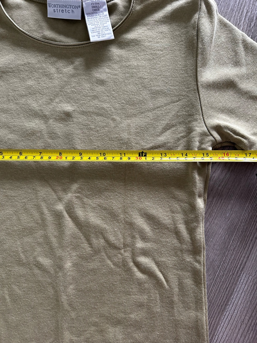 2 for 10$☀️ vintage cotton blend worthington tee in matcha green - Picture 2 of 7
